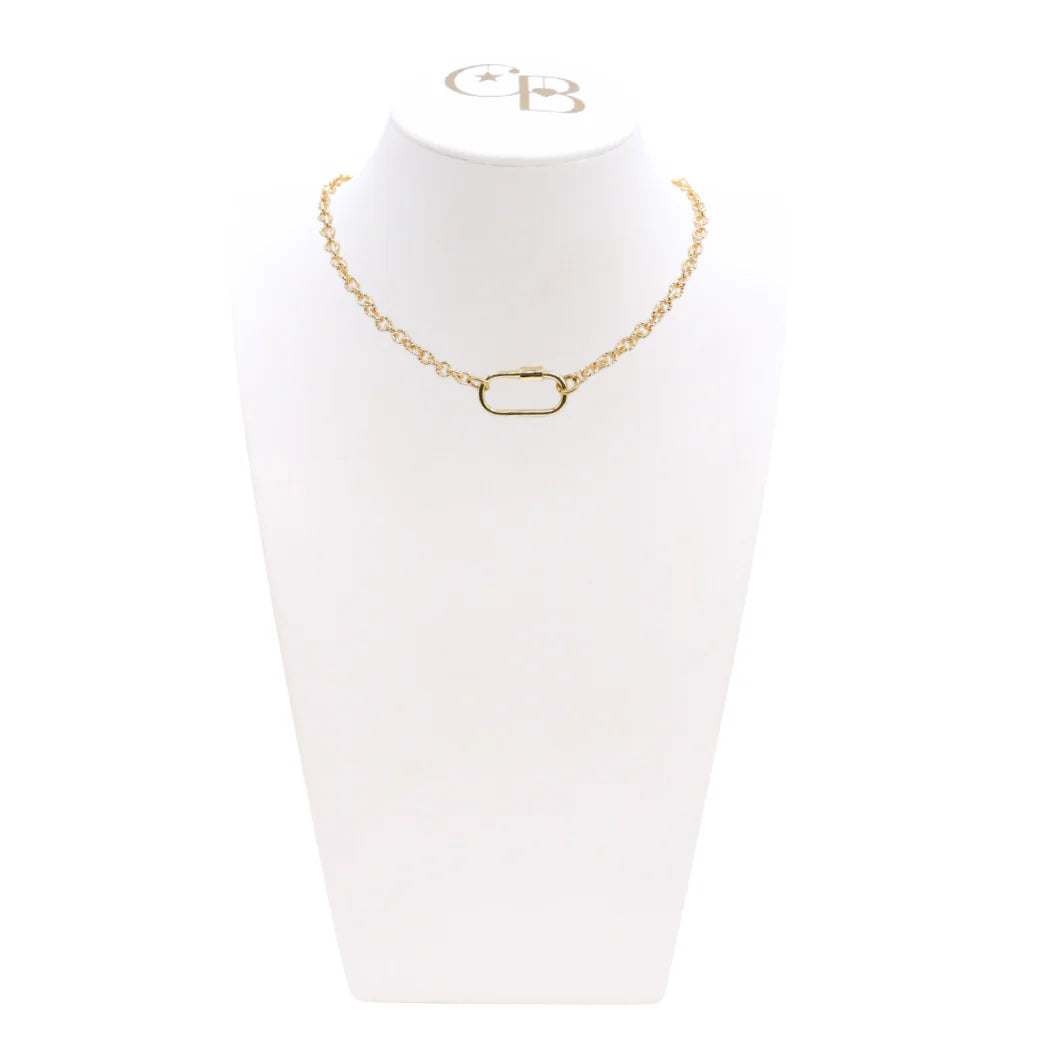 Gold Wellington Necklace with Lock