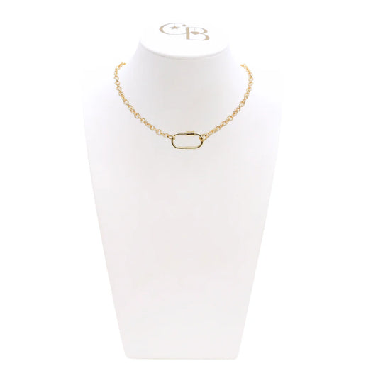 Gold Wellington Necklace with Lock
