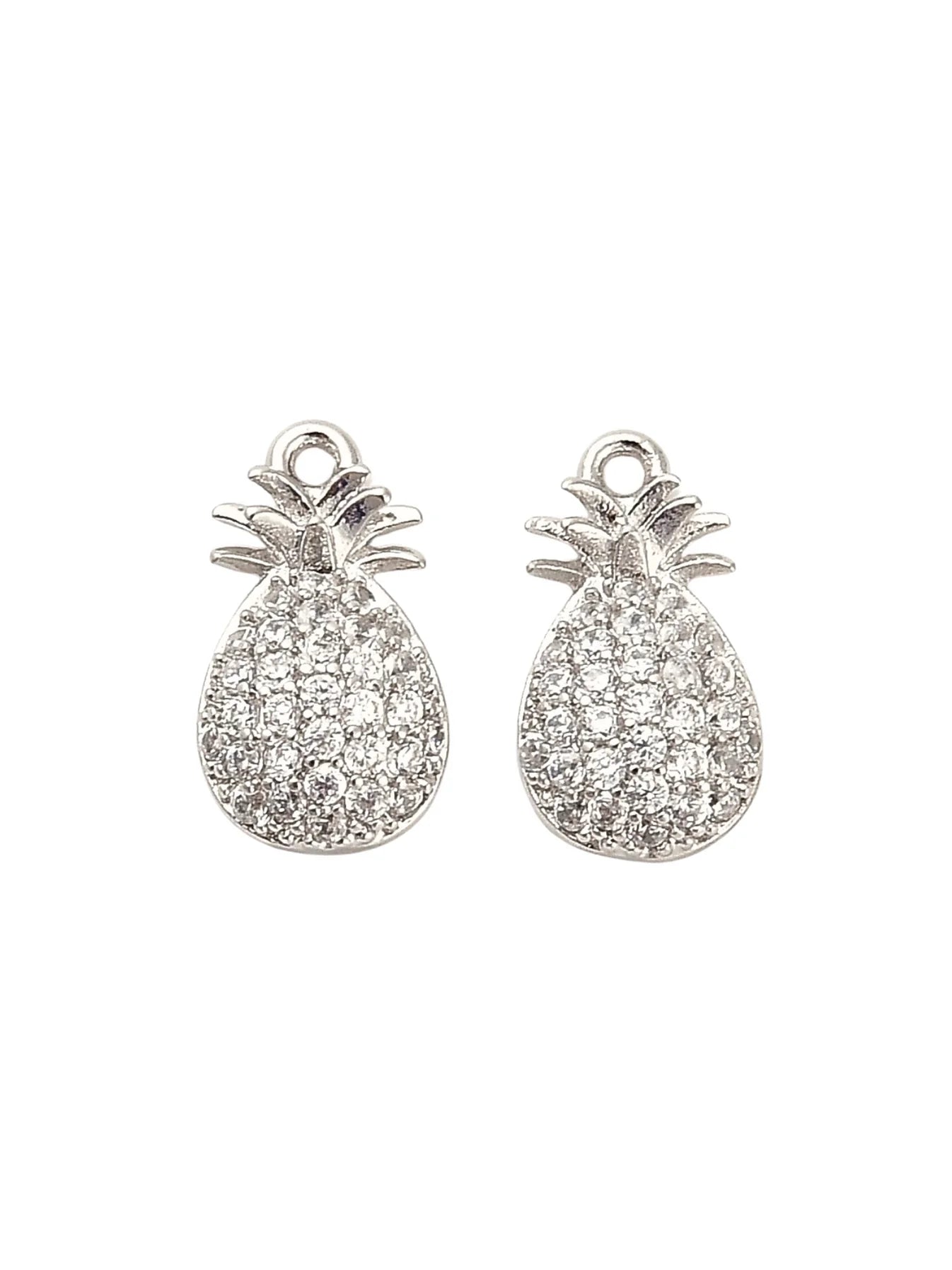 Silver Pineapple Party Charm