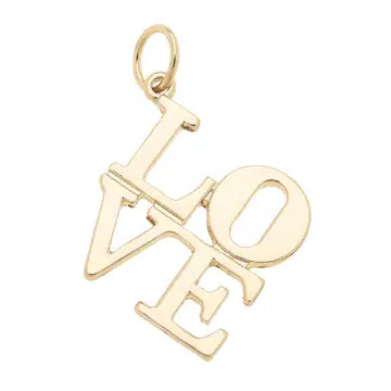 Gold LOVE Charm