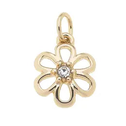 Gold Mini Open Flower Charm
