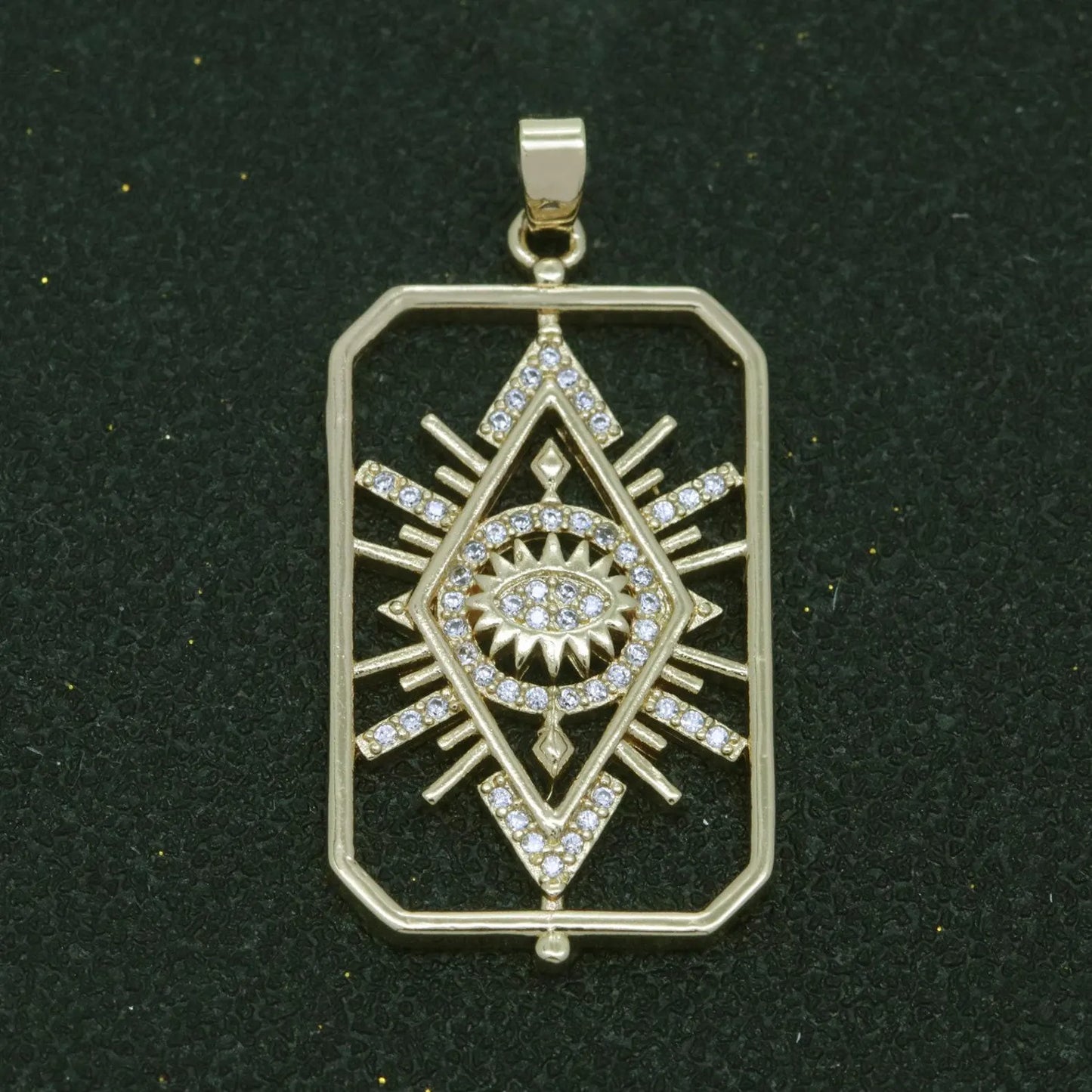 Gold and Crystal Evil Eye