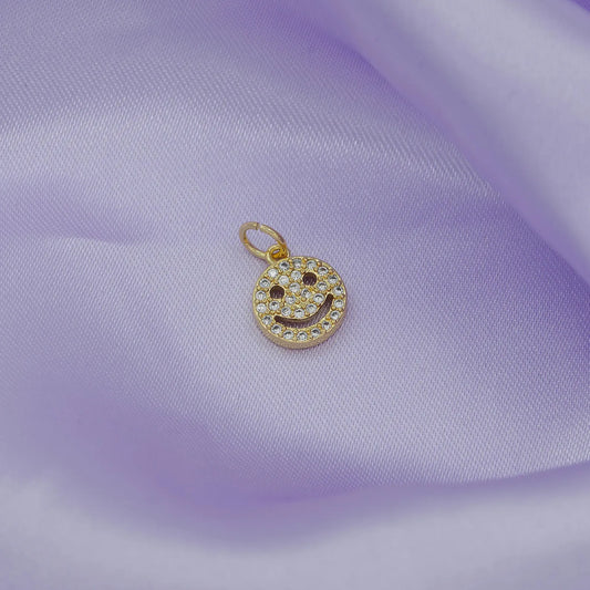 Gold Blingy Smiley Face