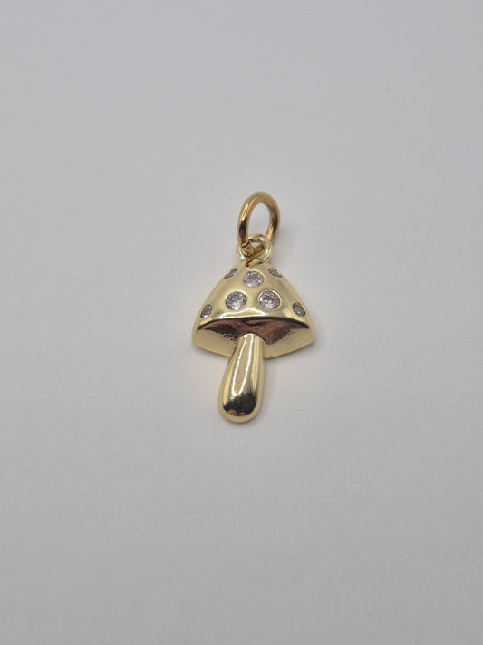 Gold Mushroom Charm