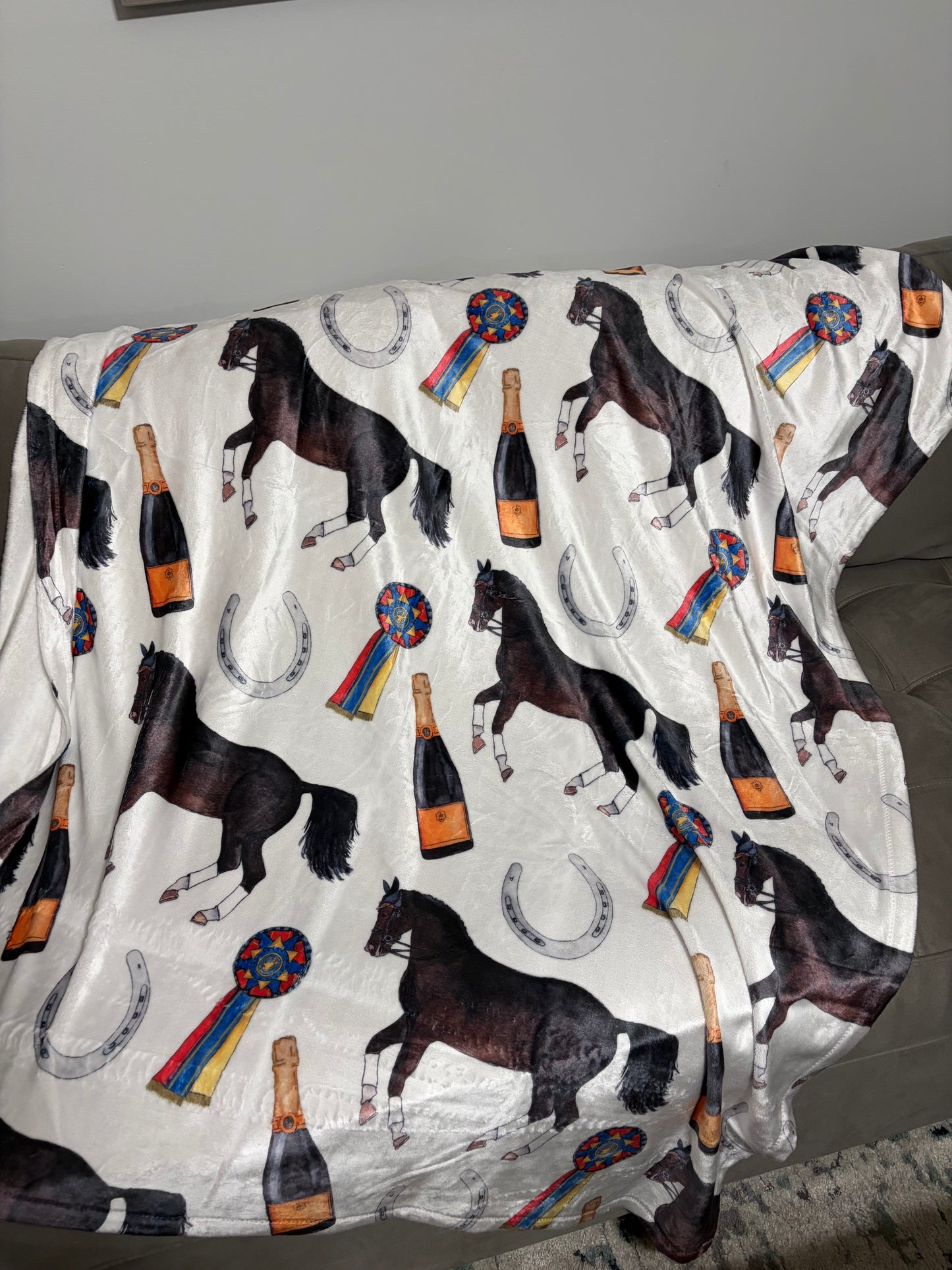 "Show Day" 50x60 Patterned Blanket