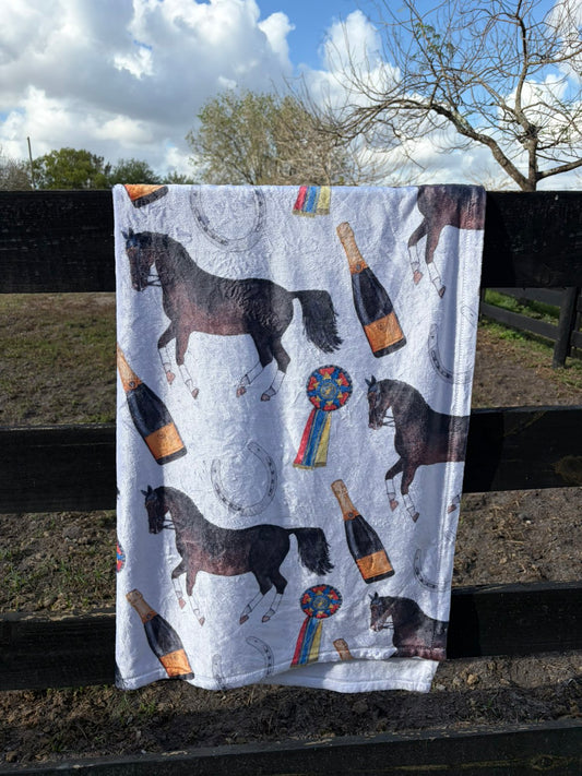 "Show Day" 50x60 Patterned Blanket